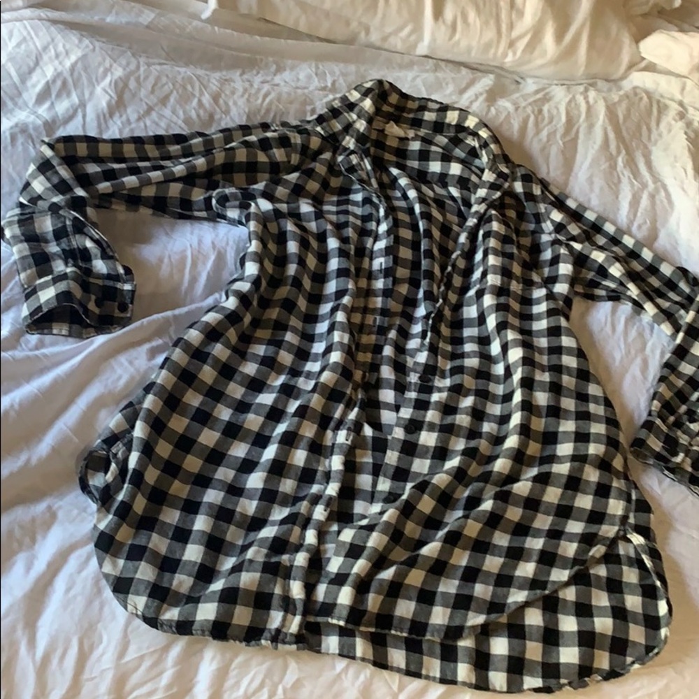 Flannel, Black and White. Bought from H&M.